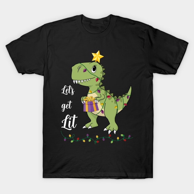 Let's Get Lit Christmas T-Shirt by MasliankaStepan